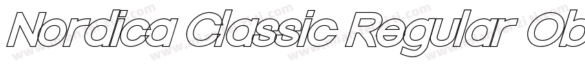 Nordica Classic Regular Oblique字体转换